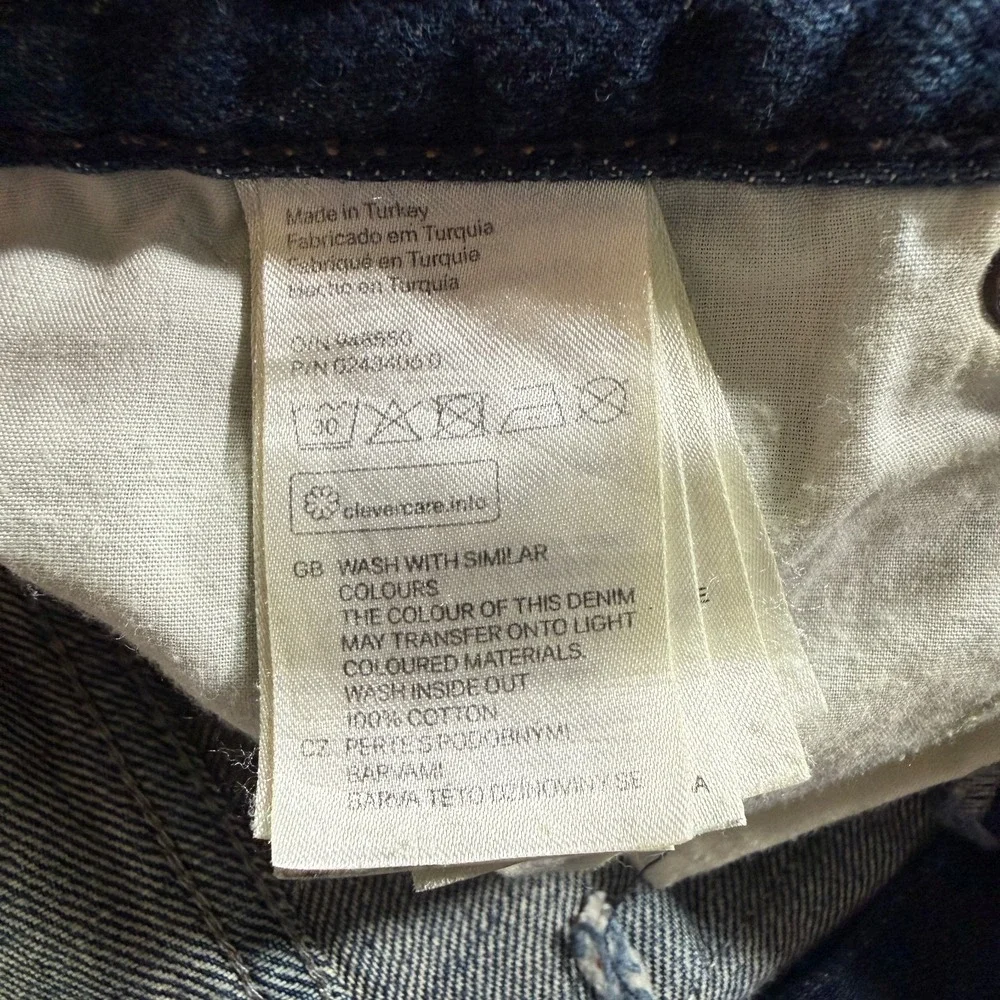 H&M Selvedge Jeans Mens 31x32‎ Blue &Denim Dark Wash Slim Tapered Turkey Preppy